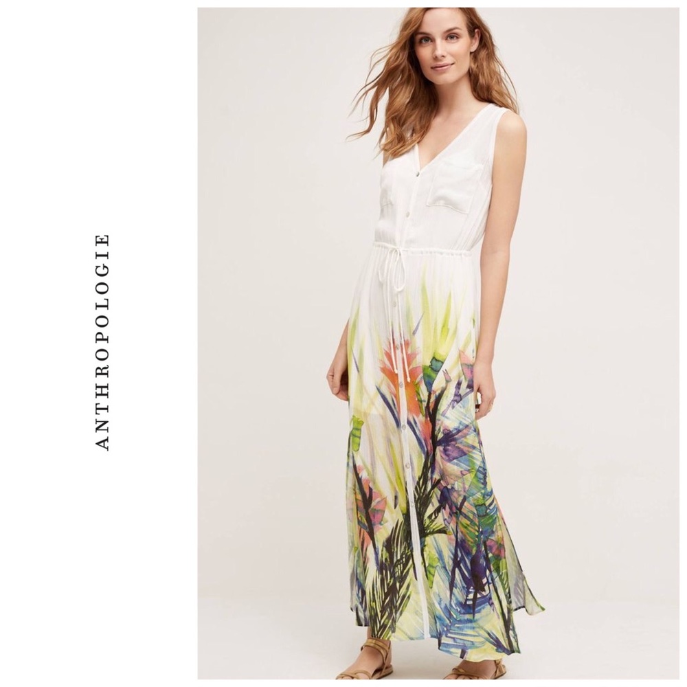 Anthropologie Watergarden beach maxi dress